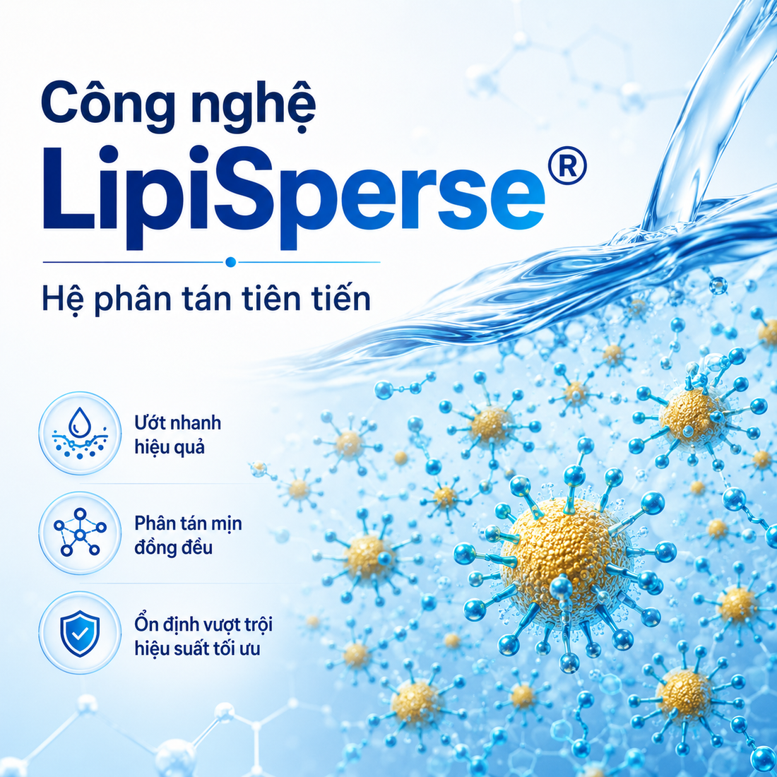 Công nghệ LipiSperse® – Hệ phân tán tiên tiến cho hoạt chất khó tan